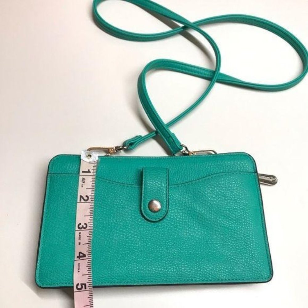 Women´s crossbody clutch wallet purse handbag unbranded green small vegan - Picture 5 of 8